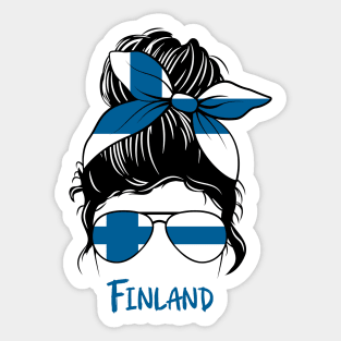 Finland girl, Finland Flag, Finland gift heritage, Finns girlfriend, Finnish Sticker